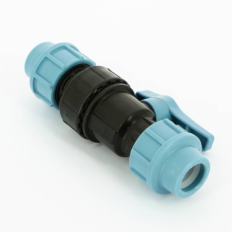 Кран шаровый компрессионный Unidelta 20x20 ПНД 1070020000001