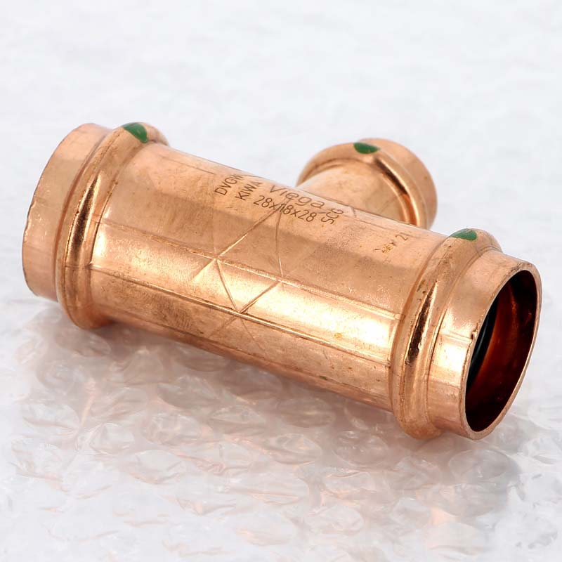 Тройник пресс медный Viega Profipress 28x18x28 мм 315023