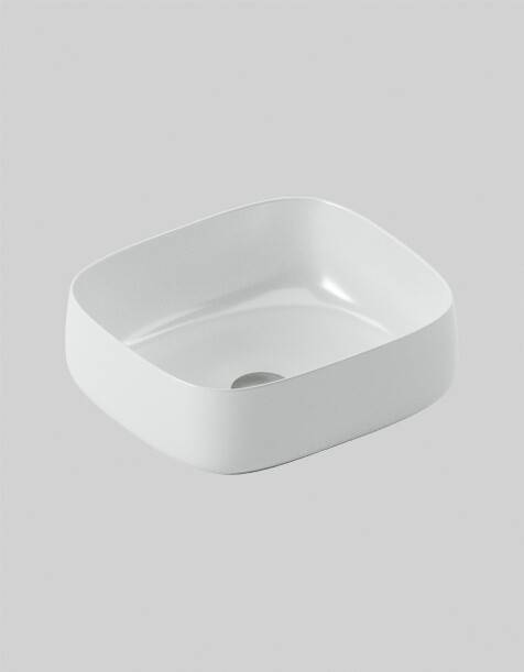 Раковина накладная Artceram Cognac Quadro 460х410х155 мм белый глянцевый COL0070100