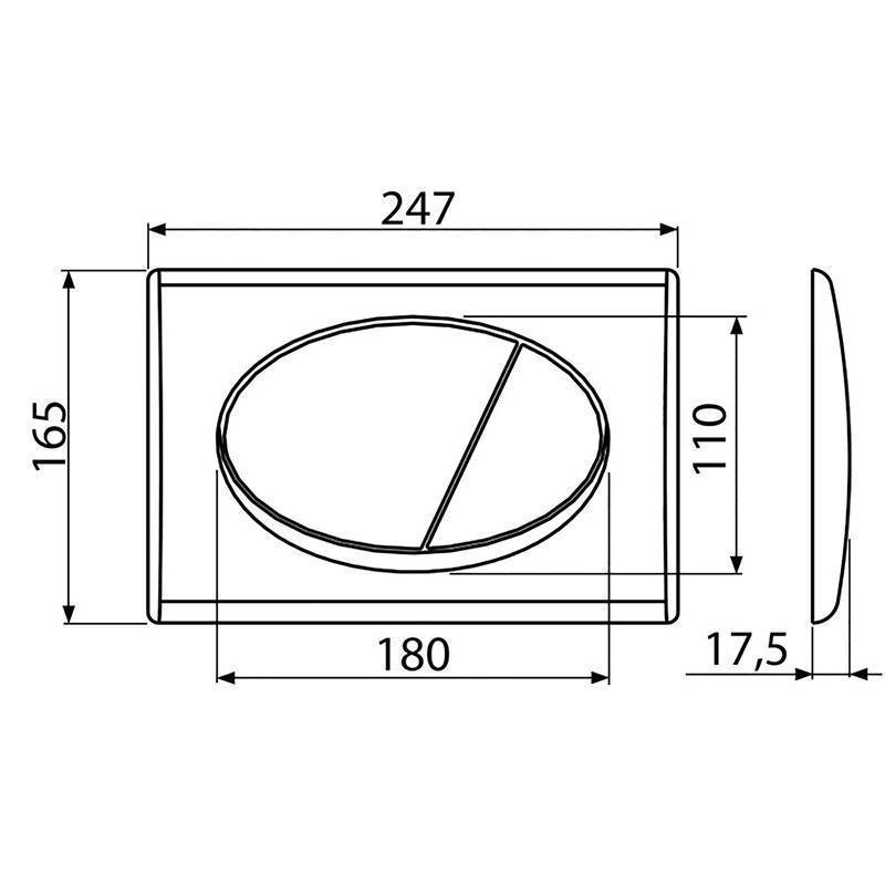 Кнопка смыва Alcaplast M72 матовый хром M72