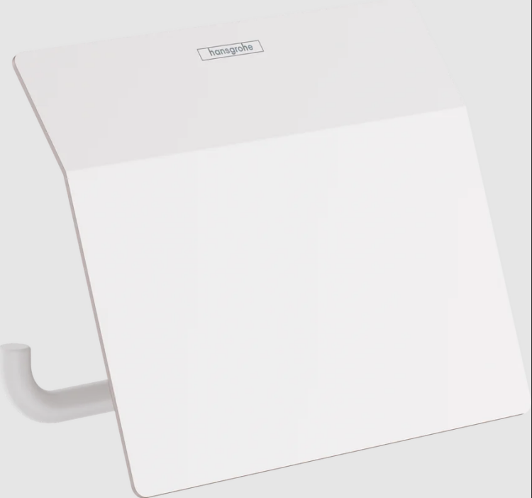 Бумагодержатель Hansgrohe AddStoris с крышкой белый матовый 41753700