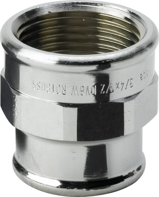 Муфта переходная Viega бронза хромированная ВВ 1 x 3/4 447847