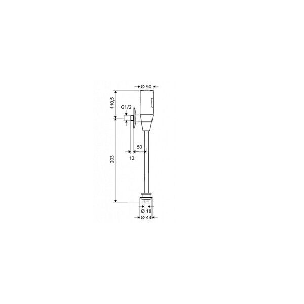 Клапан смывной для писсуара Schell SCHELLTRONIC сенсорный латунь 011130699