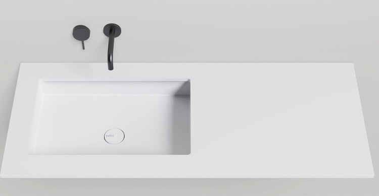 Раковина накладная Salini Marea 600х400х128 мм белый матовый 1802214M