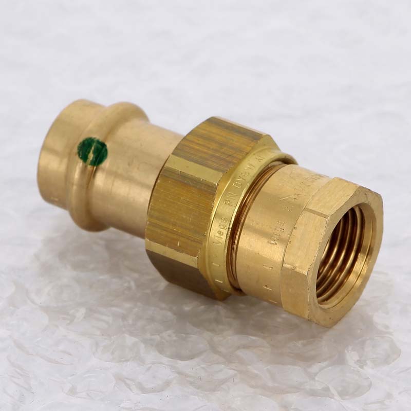 Муфта разъёмная пресс Viega Sanpress бронза 18x1/2 ВР 283384