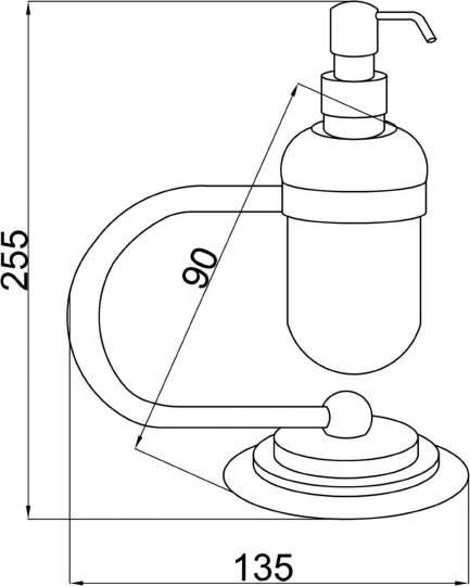 Дозатор для жидкого мыла настольный Boheme Murano хром 10909-CR