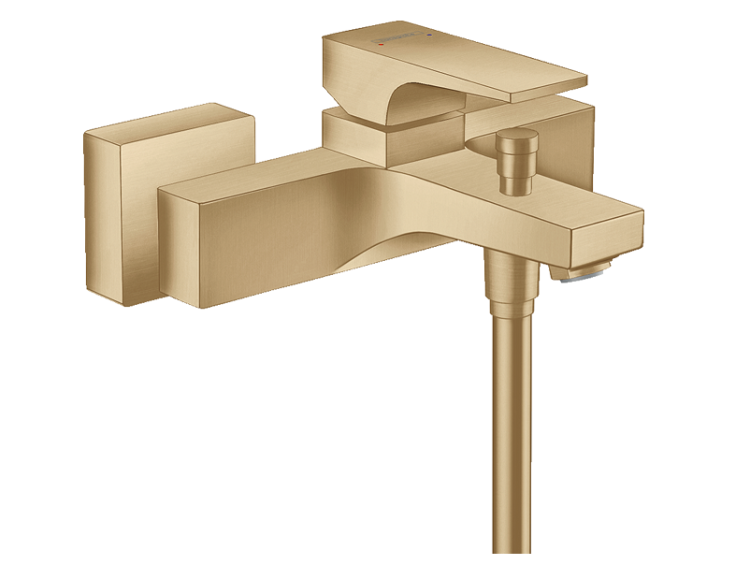 Смеситель для ванны и душа Hansgrohe Metropol однорычажный шлифованная бронза 32540140