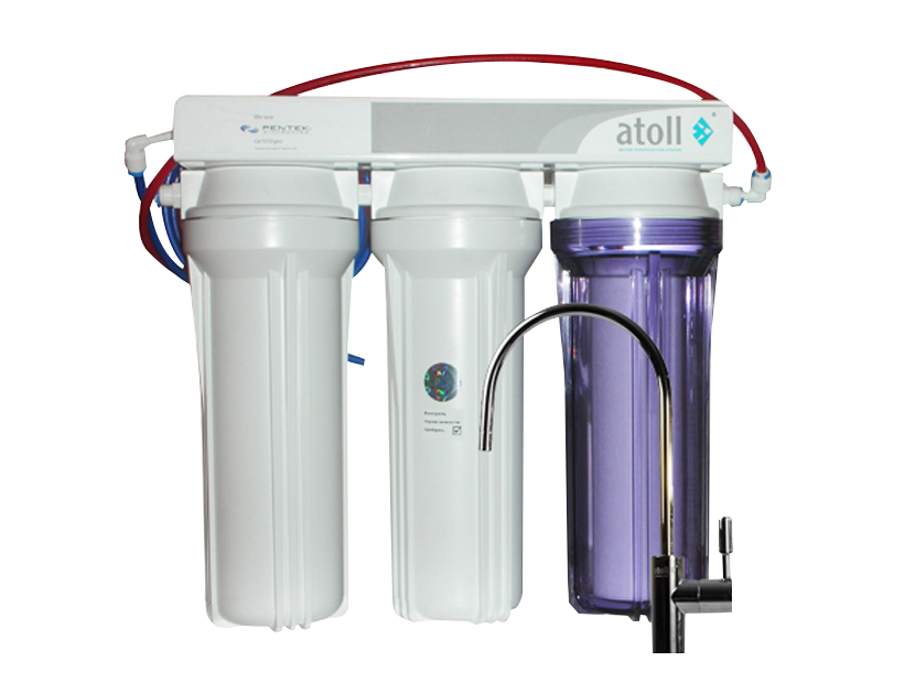 Фильтр под мойку Atoll A-313E (D-31) трехступенчатый с краном A-313E