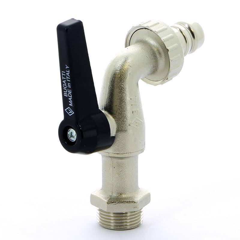 Кран шаровой садовый Bugatti Alaska 3/4 Н-штуцер рычаг 06890082