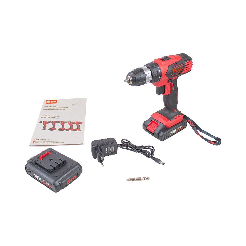 Дрель-шуруповерт аккумуляторная Edon AD-14C