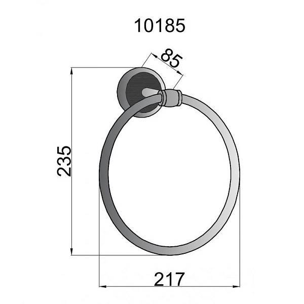 Полотенцедержатель Boheme Vogue кольцо подвесной хром 10185