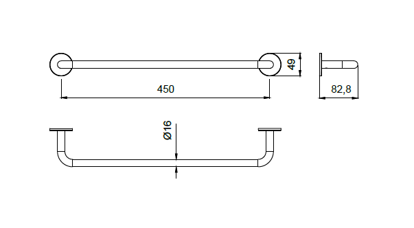 Полотенцедержатель Almar одинарный 450 мм цвет High Brass Brushed PVD E305005HB