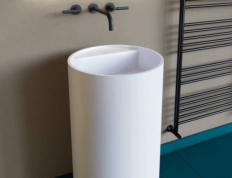 Раковина напольная Salini Armonia Top 450x450x850 мм белый глянцевый 130114G