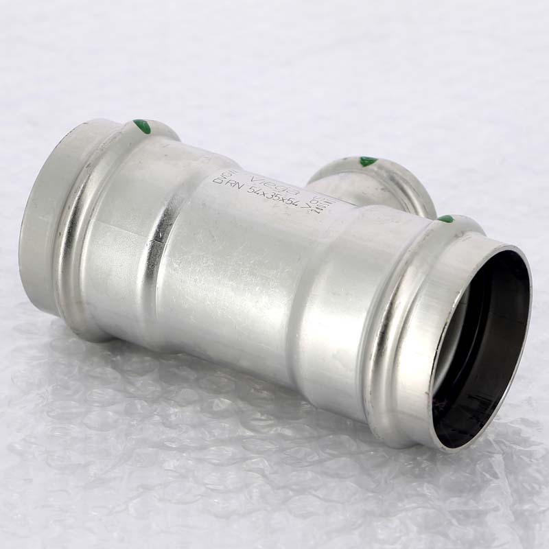 Тройник пресс нержавеющая сталь Viega Sanpress Inox 54х35х54 мм 436063