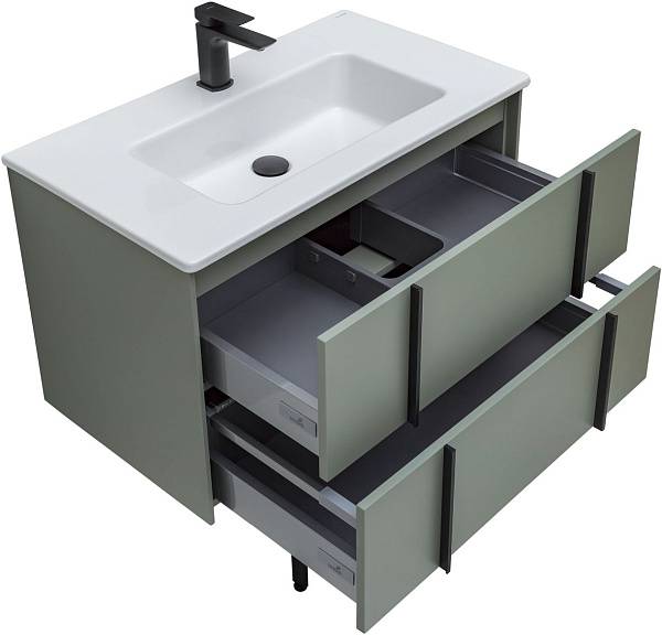 Тумба под раковину Allen Brau Reality 80 см олива матовый 1.32005.CGM