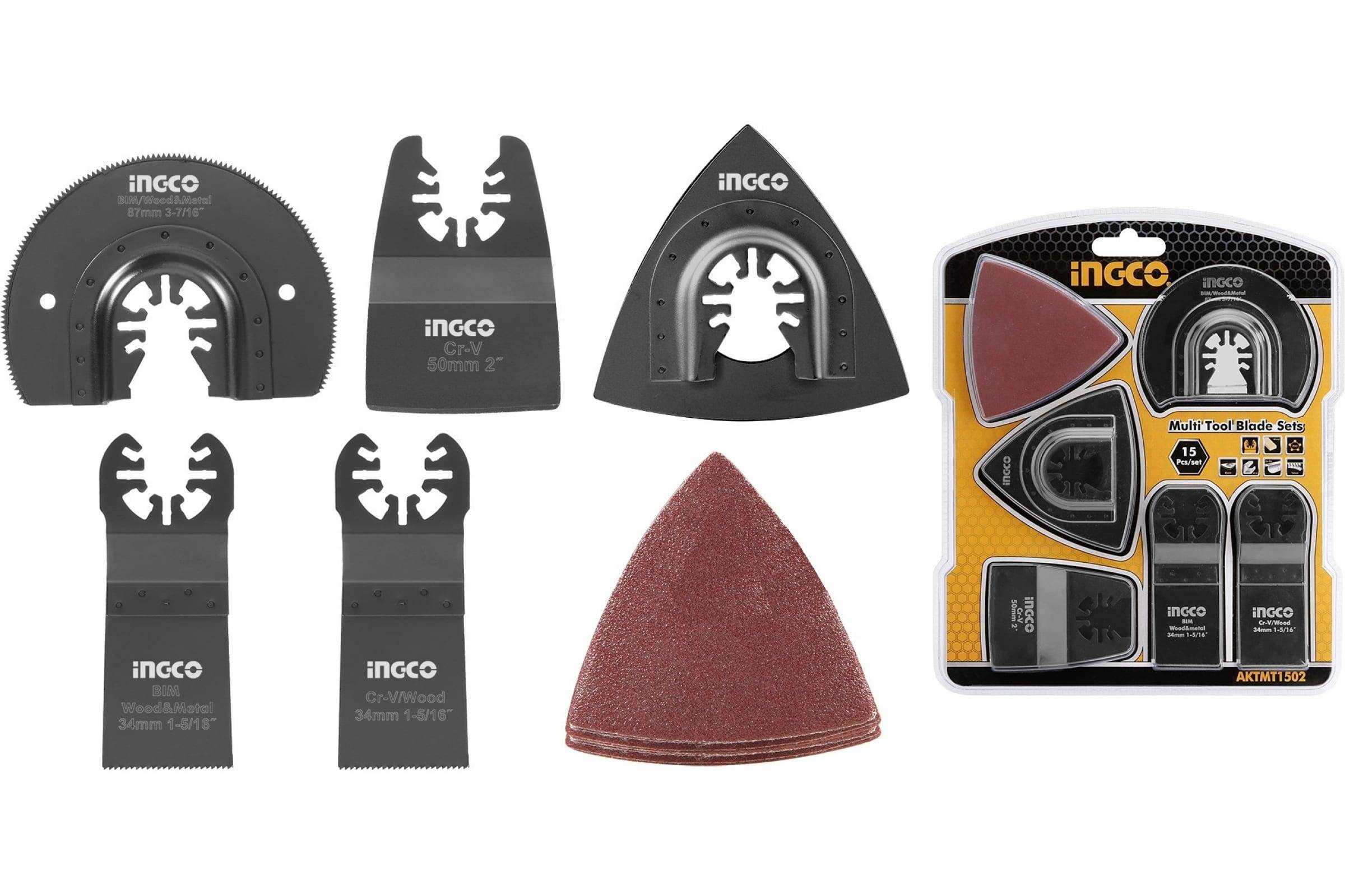 Набор насадок для многофункционального инструмента INGCO AKTMT 15 шт AKTMT