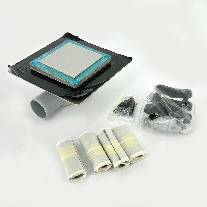 Трап Alcadrain 130х130 мм горизонтальный выпуск без решетки гидрозатвор APV120