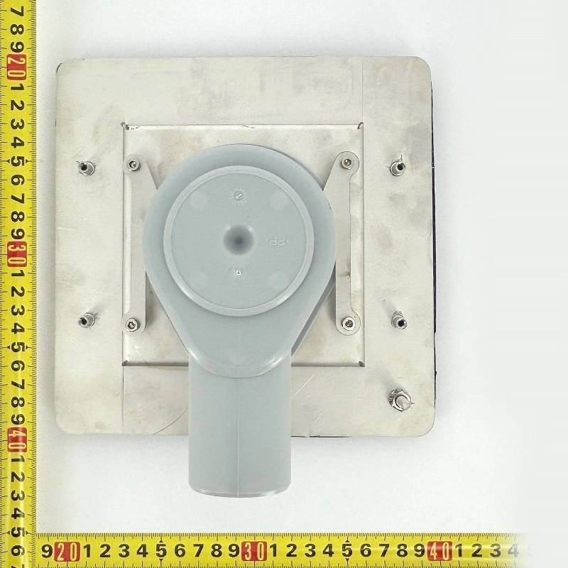 Трап Alcadrain 130х130 мм горизонтальный выпуск без решетки гидрозатвор APV120