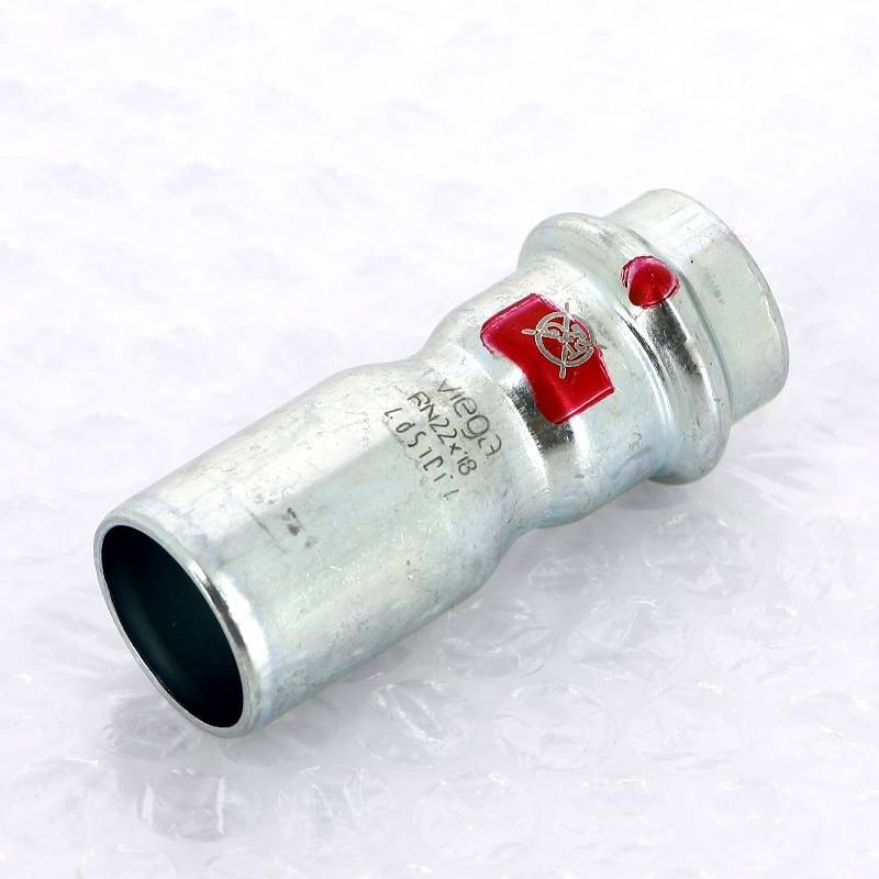 Муфта-вставка пресс из оцинкованной стали Viega Prestabo 22х18 мм 558512