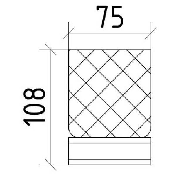 Стакан для зубных щеток настольный Boheme Royal Cristal хром 10931-CR