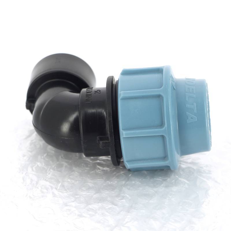 Угольник обжимной Unidelta Deltone 25х3/4 внутренняя резьба для ПНД труб 1009025003