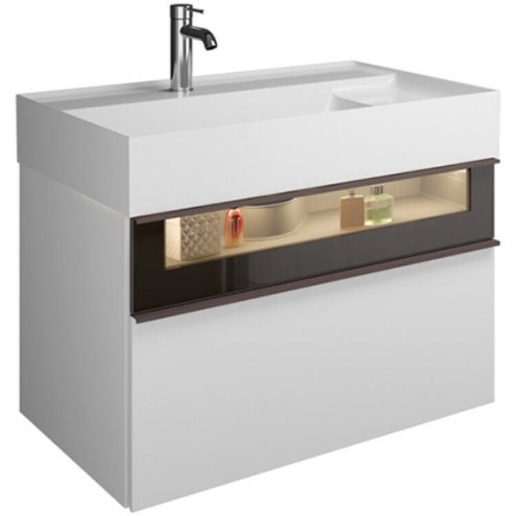 Тумба под раковину Burgbad Yumo 815х470х610 мм White high gloss SFMX082F3193C0001G0179