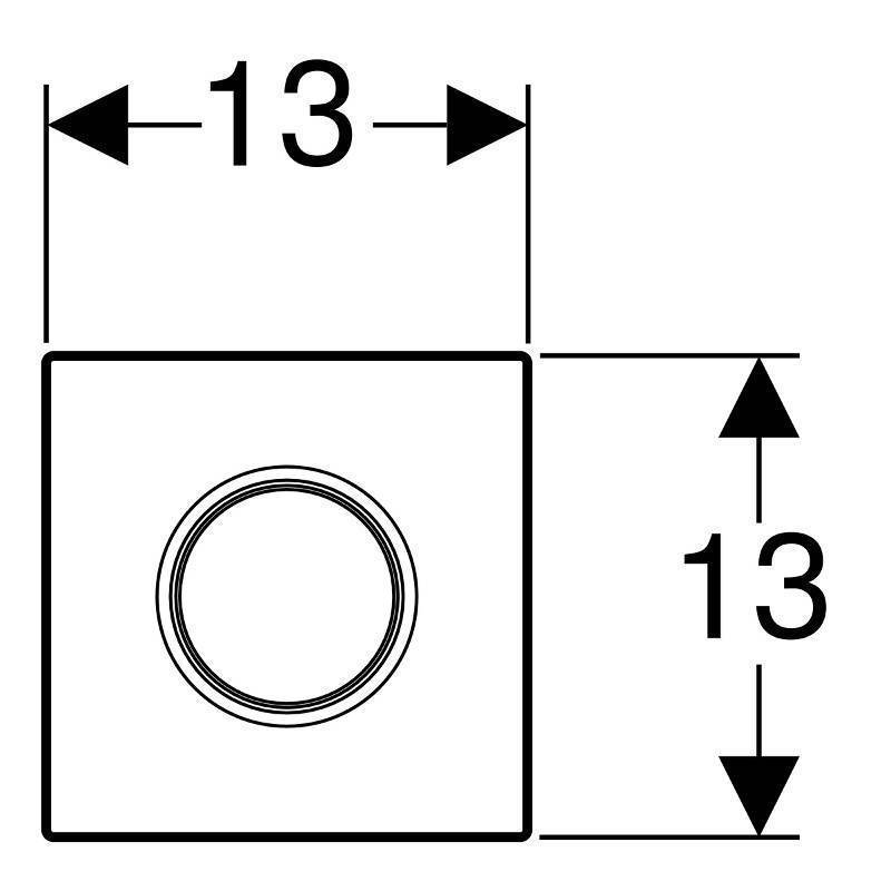 Система управления смывом писсуара Geberit тип 01 пневматическая хром 116.011.21.5