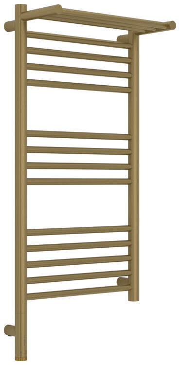 Полотенцесушитель электрический Сунержа Богема 3.1 с 1 полкой 400x800 мм МЭМ нижнее слева золотой шелк 3260068040