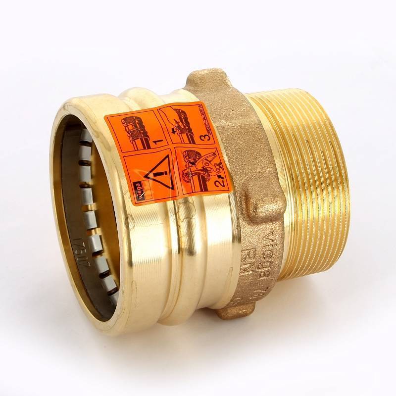 Муфта переходная пресс-Н Viega Sanpress XL бронза 76.1x2 1/2 SC-Contur 350659