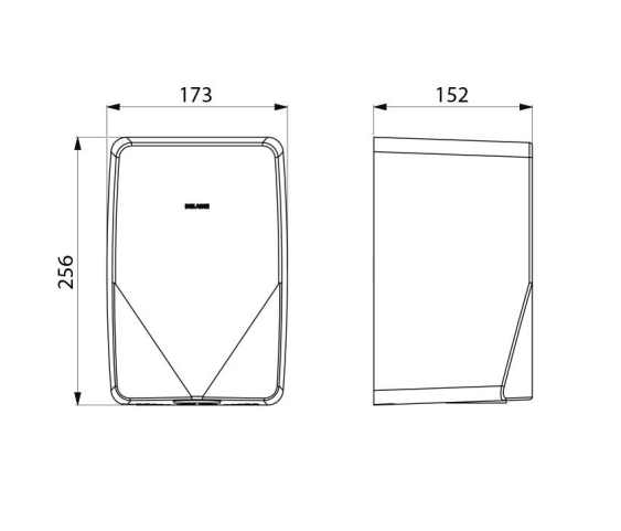 Сушилка для рук Delabie HIGHFLOW 173x152x256 мм сенсорная сталь матовая 510625S