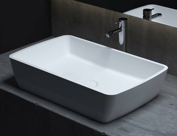 Раковина накладная Salini Gloria 650х400х145 мм белый матовый 1102212M