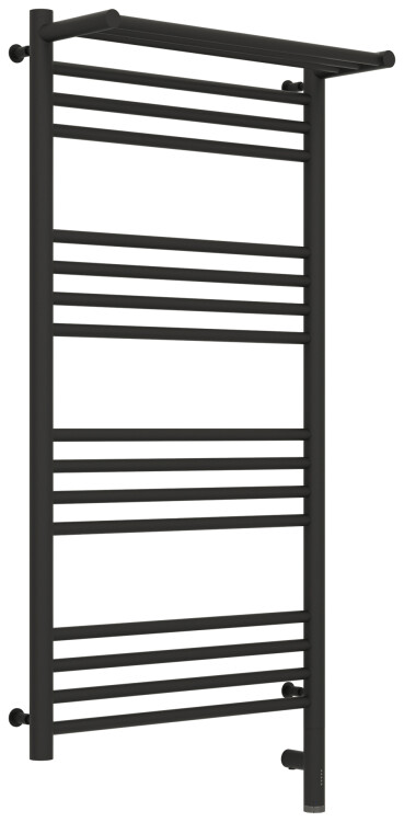 Полотенцесушитель электрический Сунержа Богема 3.0 с 1 полкой 500x1000 мм МЭМ нижнее справа темный титан муар 1558071050