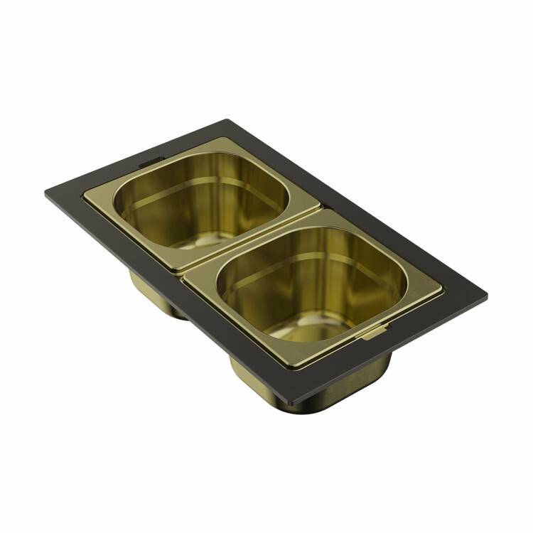 Контейнер для мойки OMOIKIRI DC-04-2 376x220x100 мм светлое золото 4999086