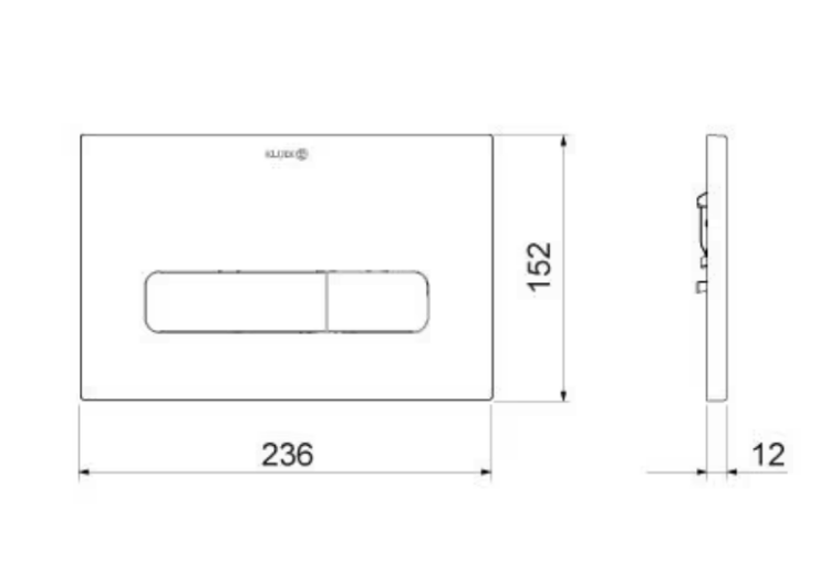 Клавиша смыва Kludi UNIFIX для инсталляции Kludi 236x12x152 мм цвет никель брашированный 30PP01N5