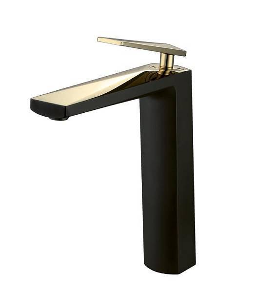 Смеситель для раковины Boheme Venturo черный золото 382-B