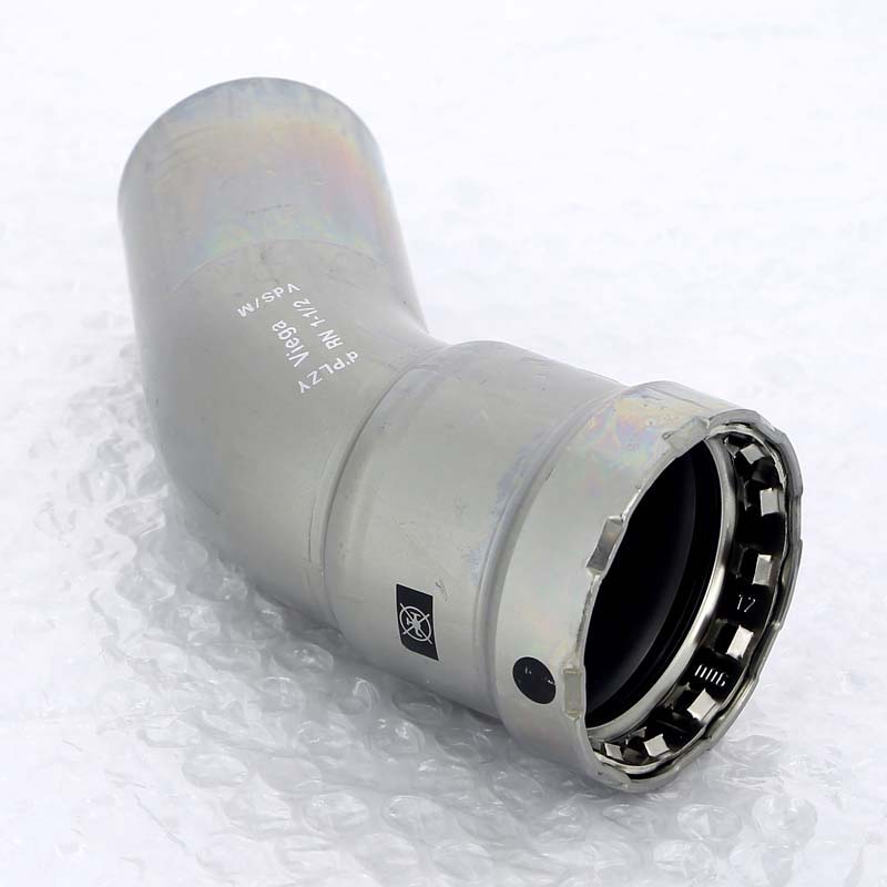 Угольник-вставка 45° пресс Viega Megapress 1 1/2 оцинкованная сталь 694739