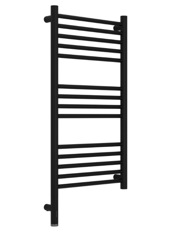 Полотенцесушитель электрический Сунержа Богема 3.1 800x400 мм МЭМ нижнее слева черный матовый HOG3160048040