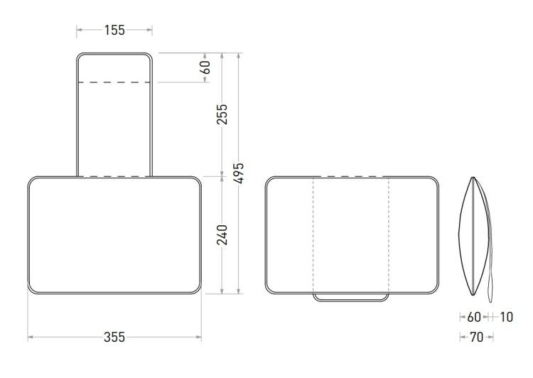 Подушка для ванны Salini 495x355x7 мм цвет Cappuccino матовый 1904201C