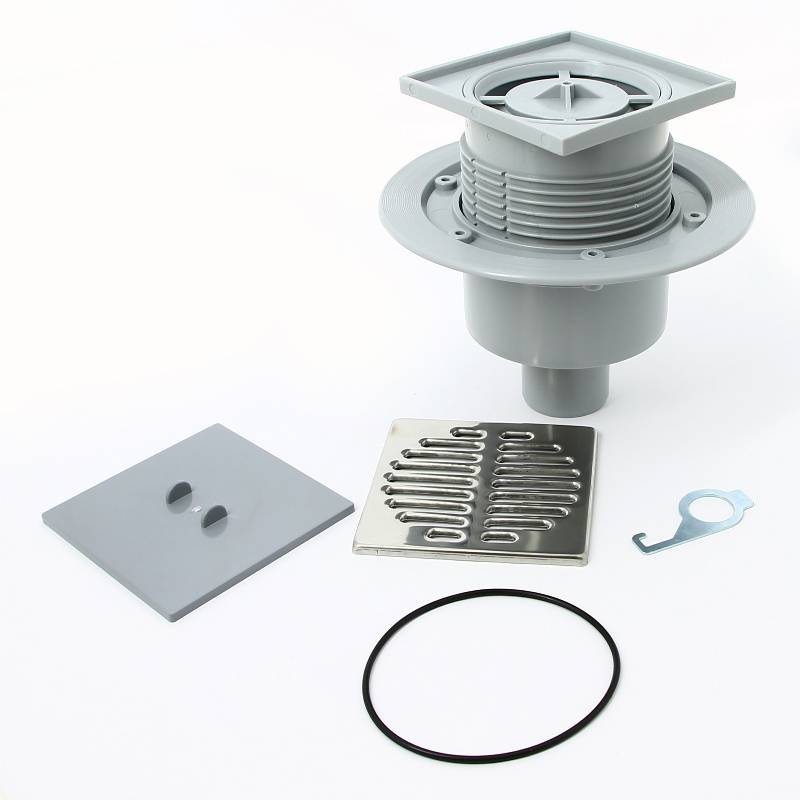 Трап McAlpine MRFG3V-50 115x115 мм вертикальный выпуск 50 мм сухой затвор MRFG3V-50