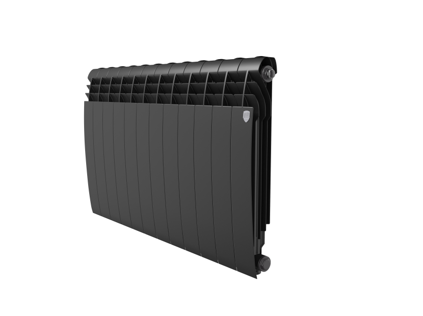Радиатор алюминиевый Royal Thermo Biliner Alum 500 Noir Sable 12 секций боковое подключение НС-1250272