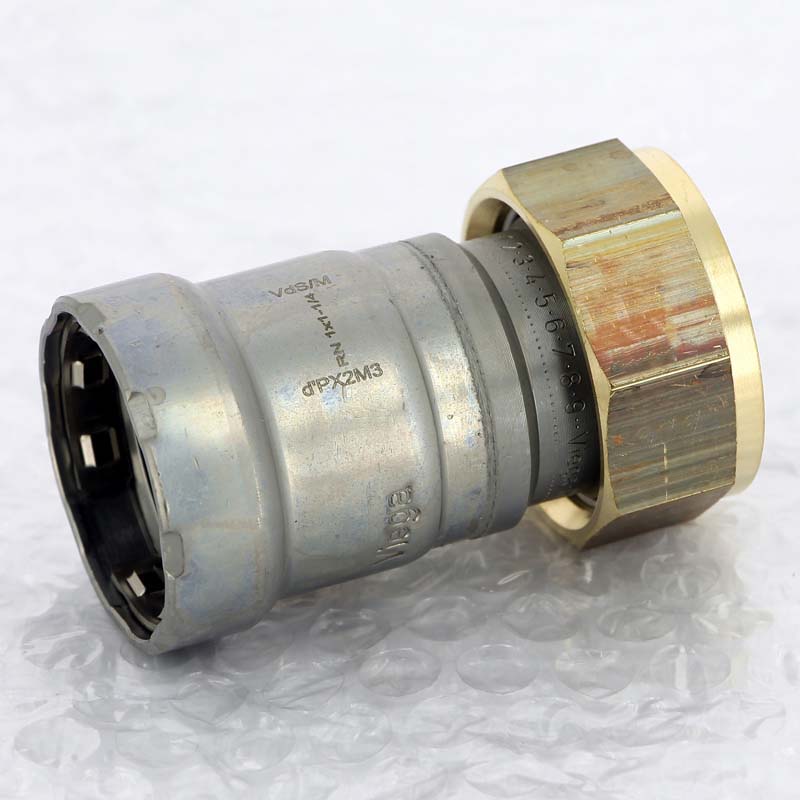 Муфта переходная пресс-В Viega Megapress с накидной гайкой 1х1 1/4 оцинкованная сталь 718848