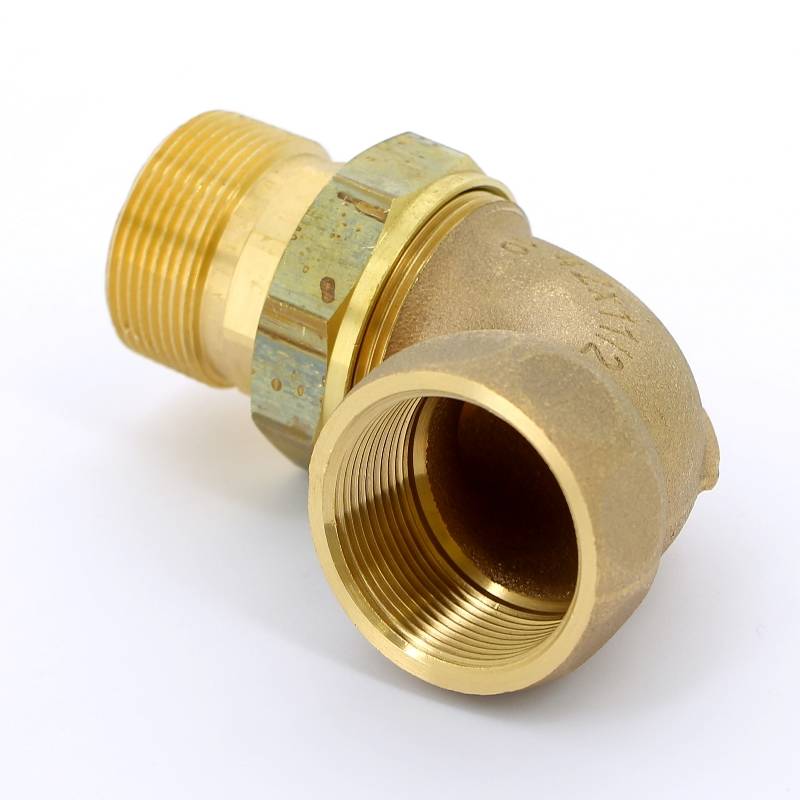 Разъемное соединение Viega 1 1/2 НВ угловое бронза с плоской прокладкой 348700