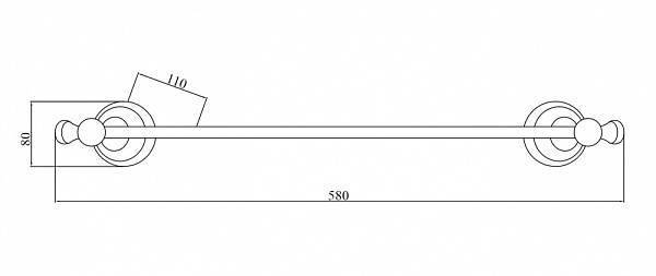 Полотенцедержатель Boheme Provanse подвесной бронза 10802