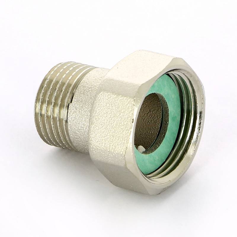 Соединение с накидной гайкой НВ Uni-Fitt 1/2 x 3/4 никелированное с плоской прокладкой 624N2300