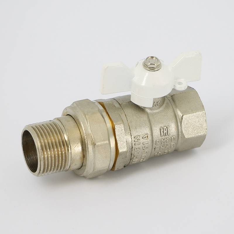 Кран шаровой LD Pride 45.340.15 с отверстием для термометра 1/2 ВР/ВР бабочка 45.340.15