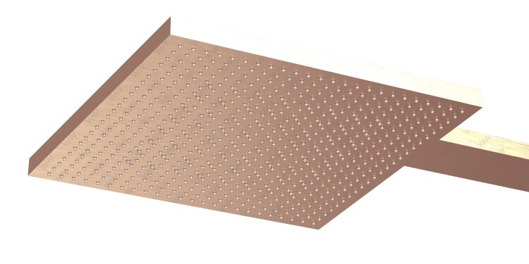 Верхний душ Almar Velvet 300x300 мм настенный Copper Brushed PVD HOGE044277CO