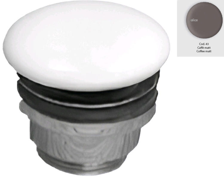 Донный клапан Alice для раковин матовый кофе PIL00643