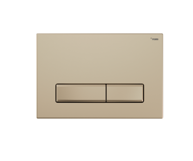 Панель смыва, РЕХАУ, NOVA LONG 001, для унитаза, шгв 245-9.5-165, с прямоугольными клавишами, пластик, цвет-золото матовое