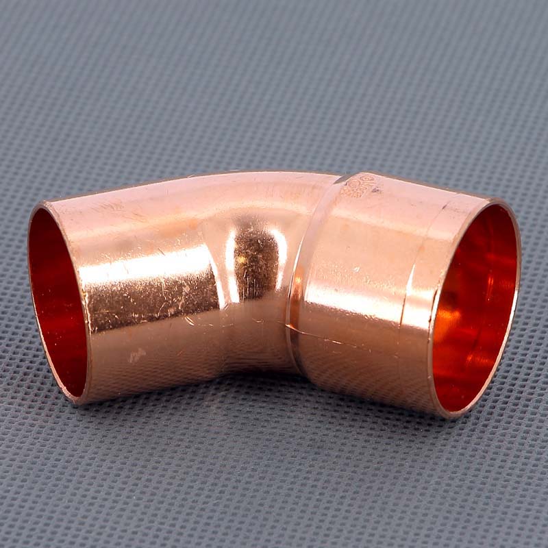 Угол медный 45 градусов однораструбный под пайку Viega 35 мм 104955