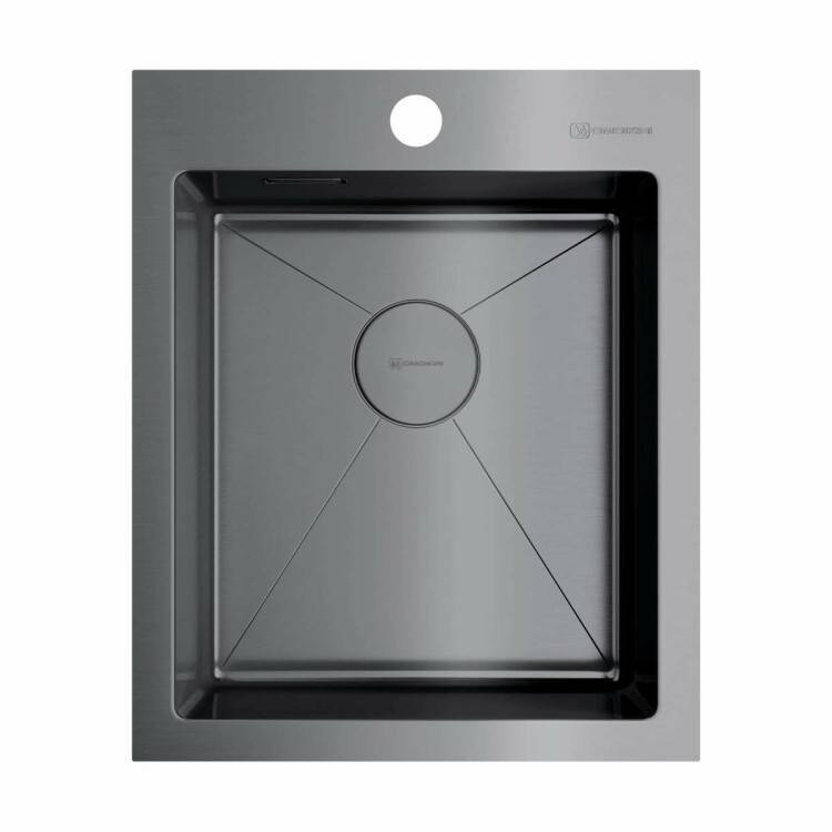 Мойка кухонная OMOIKIRI Akisame 410х510 мм вороненая сталь 4973094